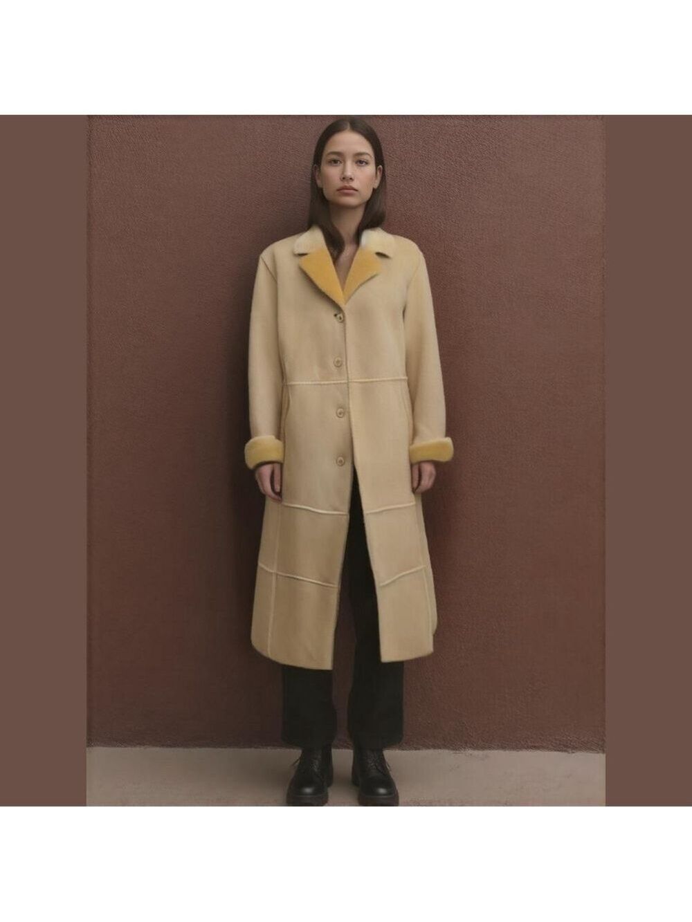 MARVIN RICHARDS - vintage coat with fur size XL
